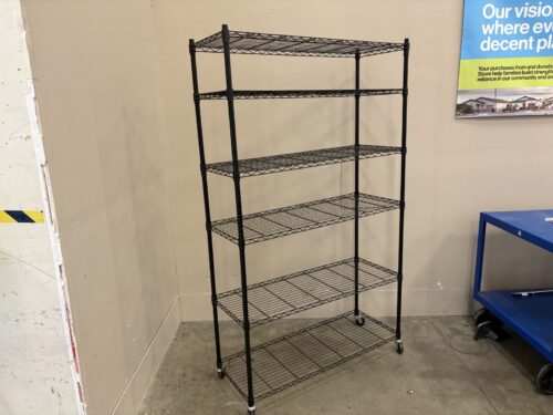 6 Tier Heavy Duty Rolling Rack with Wheels