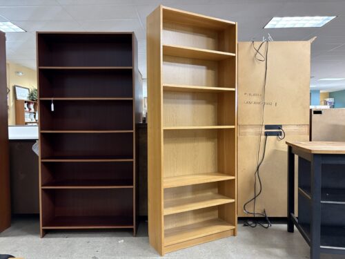 Blonde Minimalist 6-Shelf Bookcase