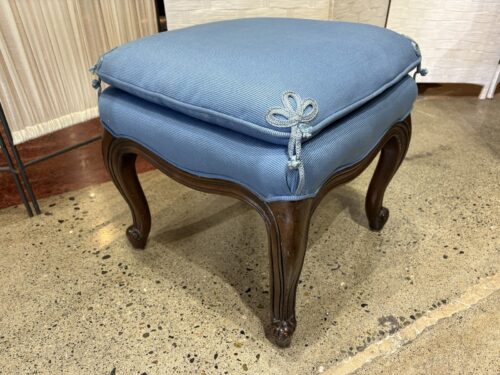 INTERIOR CRAFTS French Provincial Style Upholstered Footstool