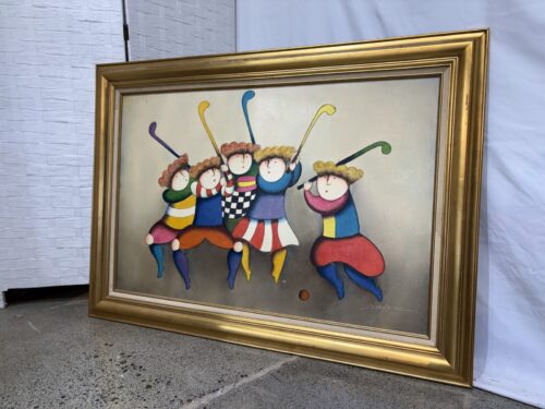 "Ladies who Golf" by Joyce Roybal Oil Painting