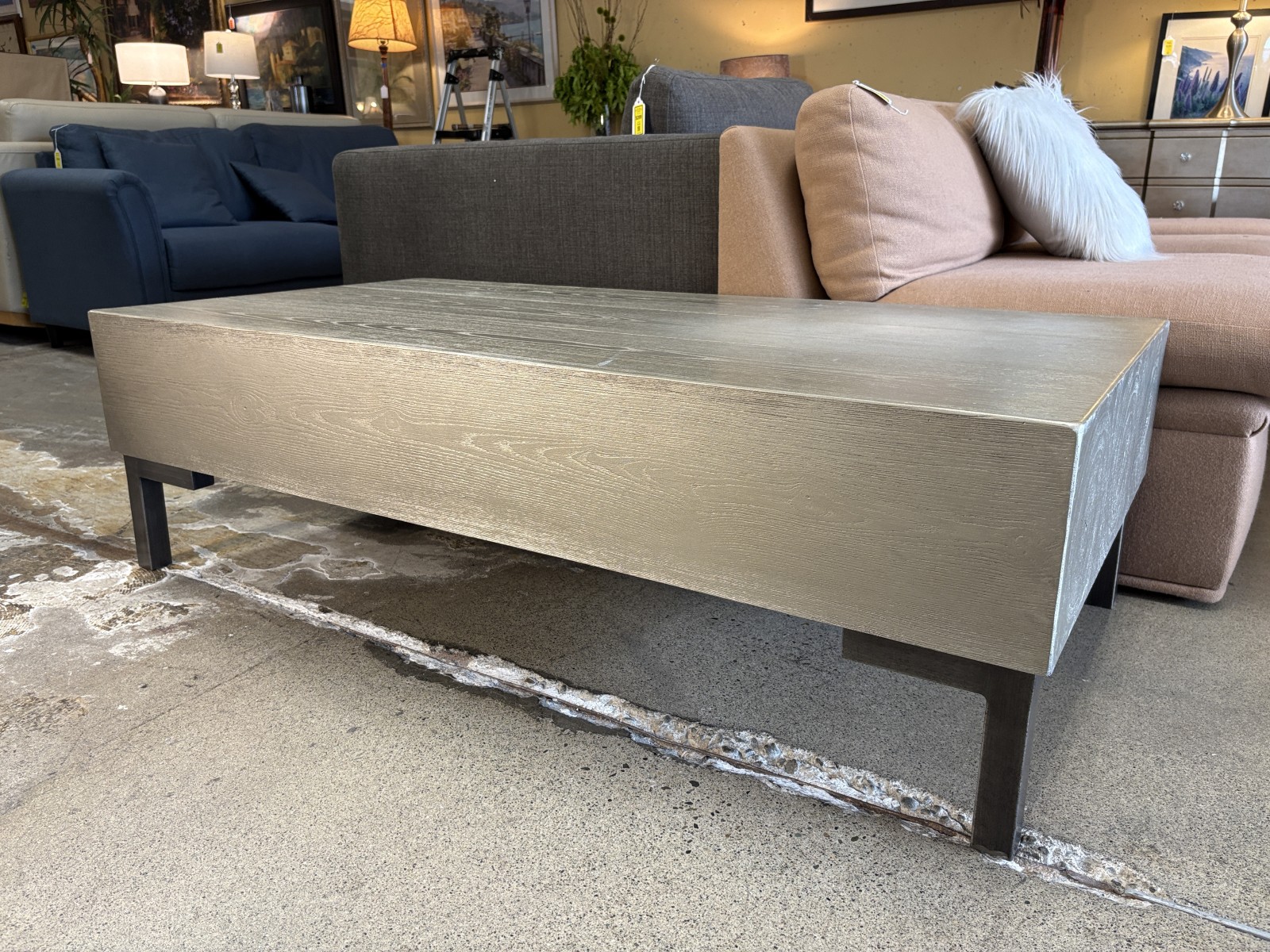 ASHLEY Rasmin Silver Rectangular Cocktail Table