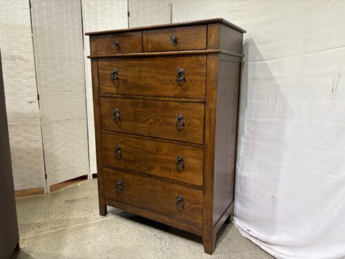Travis Tallboy Dresser with Dark Oil Rubbed Bronze Hardware