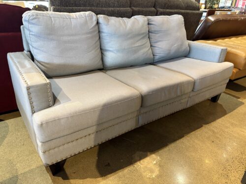 LOKATSE HOME Modern Loveseat Sofa in Gray