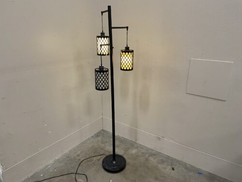 Artemis 3-Light Floor Lamp in Black