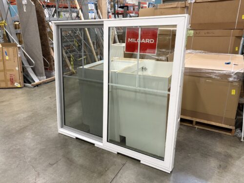 NEW! MILGARD 54x60 White Vinyl Valance Grid Sliding Window