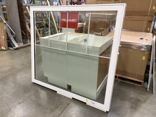 NEW! MILGARD 54x60 White Vinyl Valance Grid Picture Window