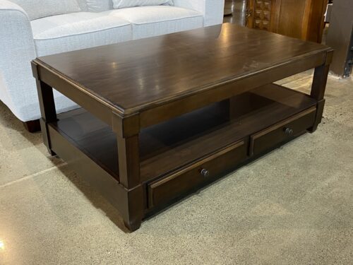 NEW! HAMMARY Halsey Rectangular 2-Drawer Cocktail Table