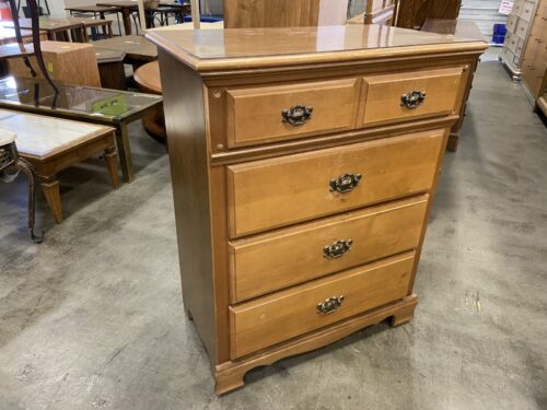 Vintage Traditional 4 Drawer Dresser with Decorative Swing Pulls