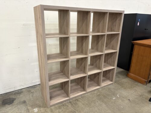 IKEA Kallax Oak Finished 16 Shelf Cube Organizer Bookcase
