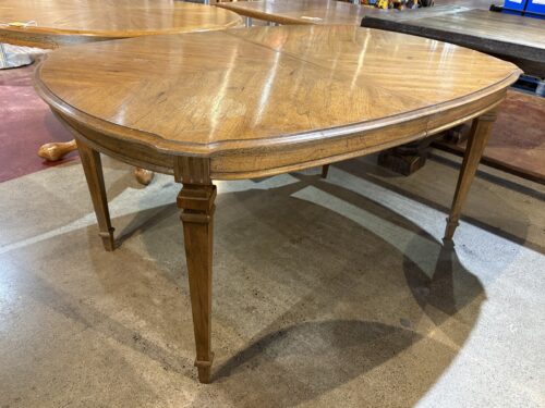 Vintage Fluted Tapered-Leg Dining Table