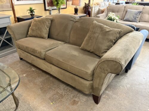 ROWE Olive Green Roll Arm 2-Cushions Sofa