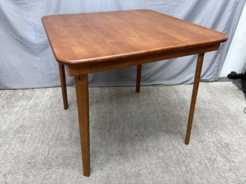 STAKMORE Straight Edge Fruitwood Finish Folding Table