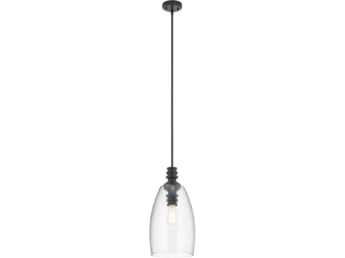 NEW! KICHLER Lakum Clear Glass Pendant Light