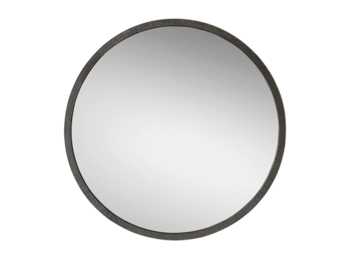 NEW! RESTORATION HARDWARE Hand Textured Narrrow Framed Round Wrought Iron 60" Mirror