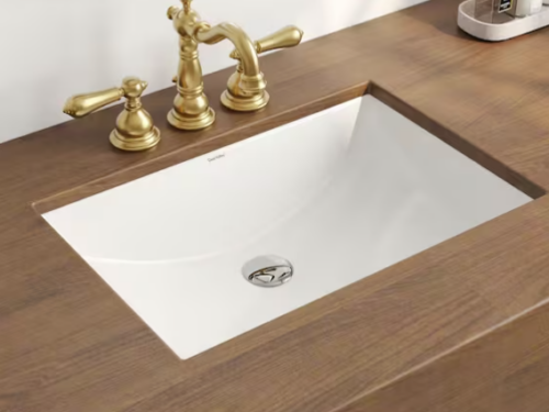 NEW! DEER VALLEY White Ceramic Undermount Bathroom Sink
