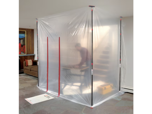NEW! ZIPWALL Dust Barrier Kit, 10ft. Poles x 4 w/ Carry Bag & Zipper