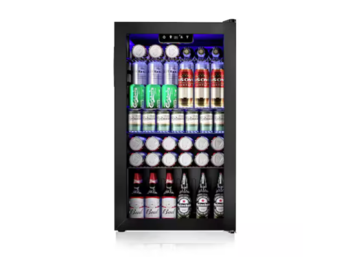 SIMZLIFE Single Zone 130-Can Beverage Fridge Model # BR008110SH