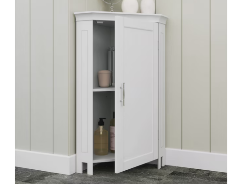 NEW! RIVER RIDGE Somerset Single Door Corner Cabinet - White