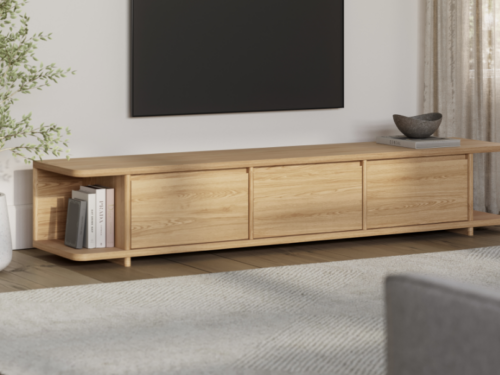 NEW! ARTICLE Judith 79" Low Media Unit - White Oak