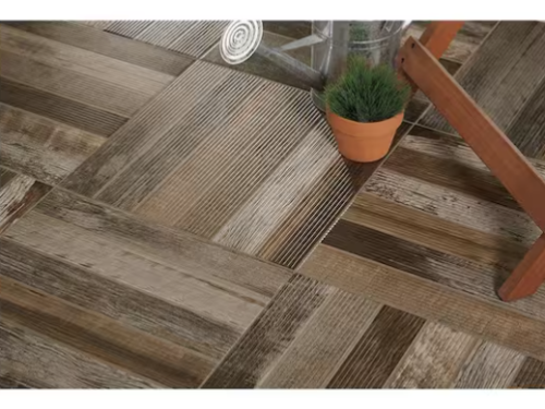 NEW! MARAZZI 8Pc. 18x18 Glazed Porcelain Tile - Weathered Wood