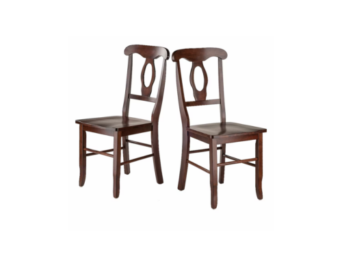 NEW! WINSOME WOOD Renaissance Dining Side Chair in Walnut Finish (Set of 2)