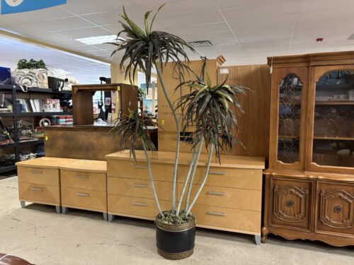Artificial Dracaena in Etched Copper Pot