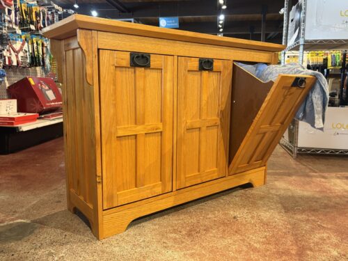 NEW! Petite Mission Style 3-Bin Tilt-Out Laundry Hamper Cabinet