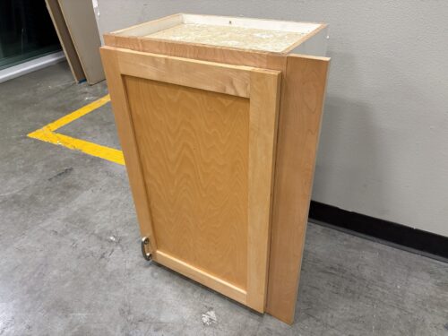 Shaker Style Single Door 30x21 Upper Cabinet with Right Side Jamb