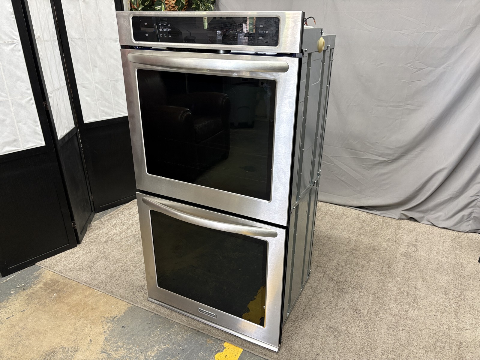 KITCHENAID Architect 27″ Double Electric Self-Cleaning Wall Oven Model # KEBS279BSS