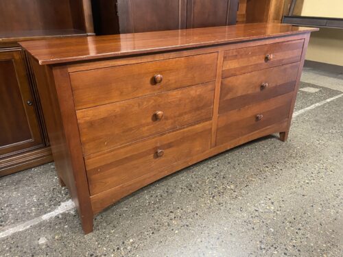 ETHAN ALLEN Vintage American Impressions Cherry 6-Drawer Low Dresser