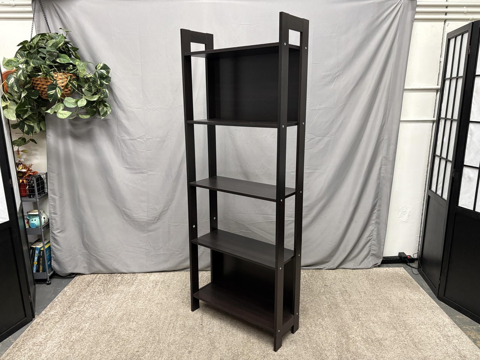 Dark Brown 5-Tier Display Shelf