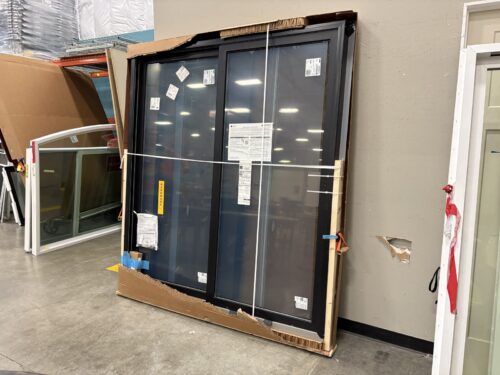 NEW! ANDERSEN 100 Series Black Fibrex Composite Gliding Tempered Glass Patio Door