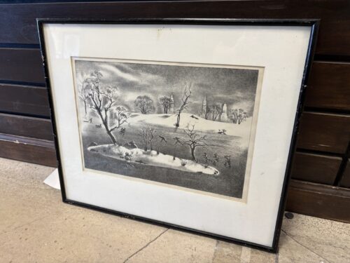 "Skaters' Island" by Louis Lozowick Limited Signed Original Lithograph