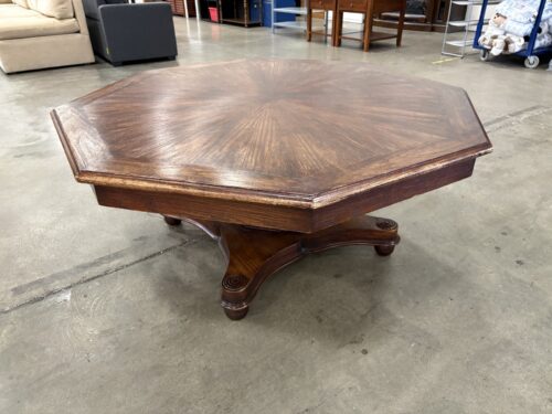 Vintage Octagonal Covertible Game Table with Removable Top