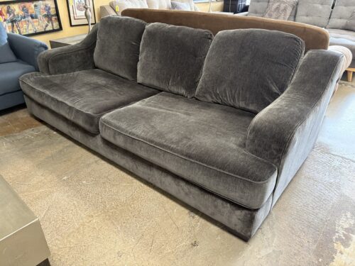 Dark Grey Fabric Extra Deep Slope Arm Sofa