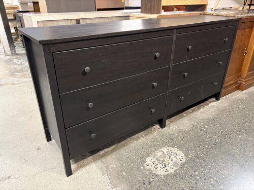 IKEA Koppang Black 6-Drawer Low Dresser