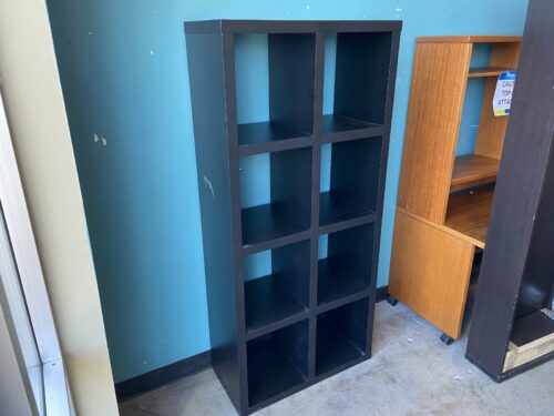 Modern Black 8 Cube Organizer Bookcase