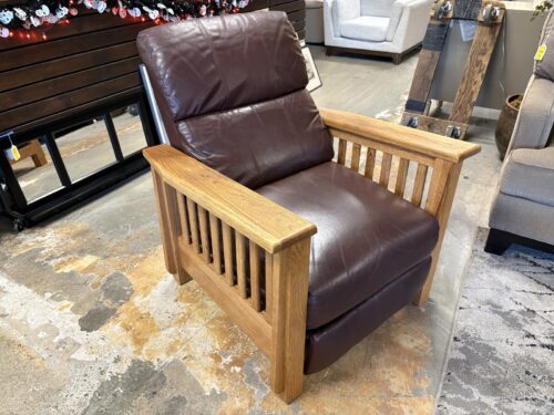 Mocha Mission Style Pushback Recliner