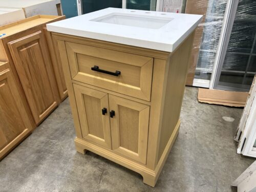 NEW! KOHLER Charlemont 24" Light Oak Undermount Single Sink Bathroom Vanity with Quartz Top