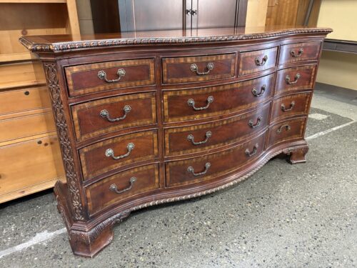 UNIVERSAL FURNITURE Banded Mahogany Biedermeier Traditional Triple Dresser