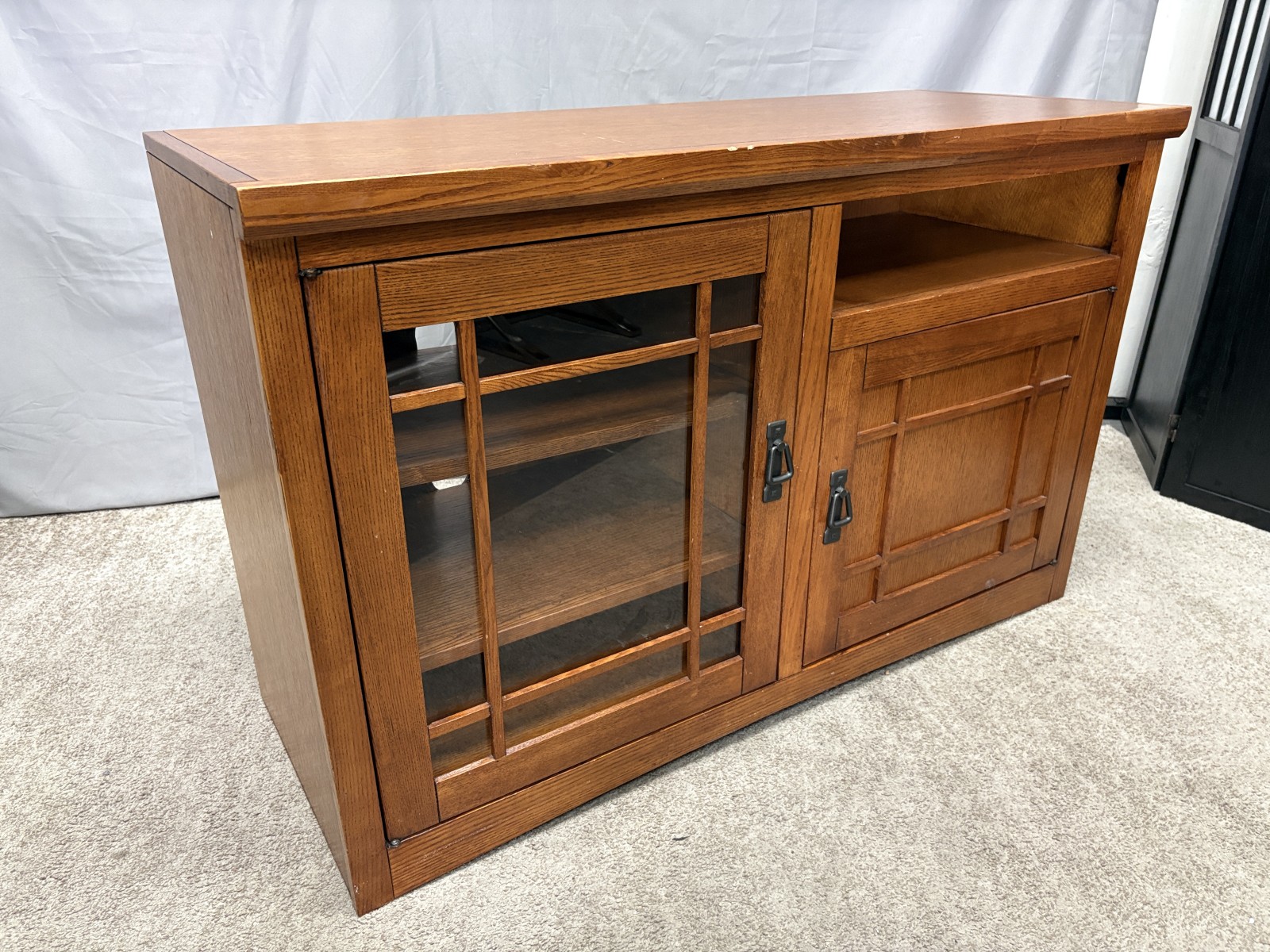 Warm Wood Mission Style Media Console