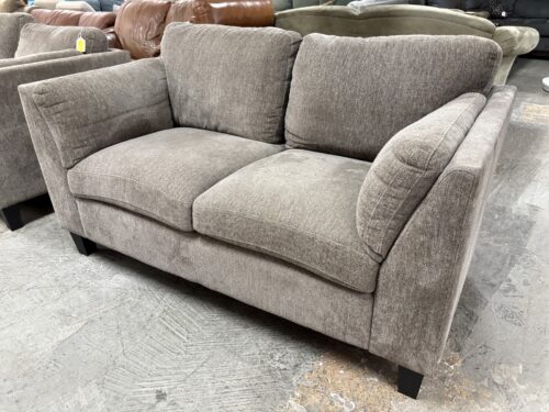 Stone Grey Angled Arm Loveseat