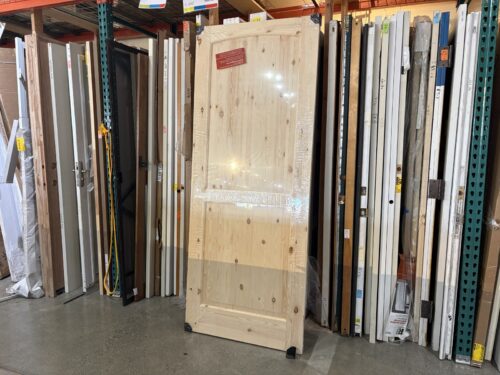 NEW! Unfinished Knotty Pine 2-Panel Arch Top Interior Door