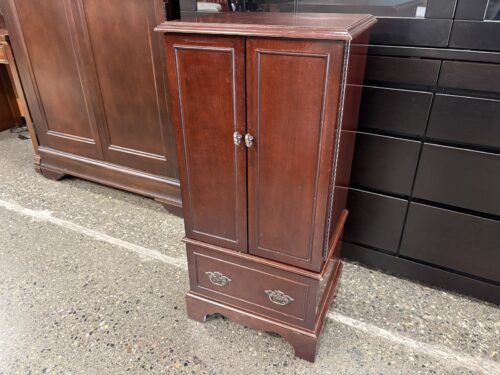 BOMBAY COMPANY Vintage Mahogany Jewelry Armoire