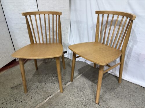 NEW! ARTICLE Rus Dining Chair - Light Oak (Set of 2)
