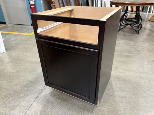 NEW! Deep Espresso Finished 34x24 Drawer-Ready Single Door Lower Cabinet