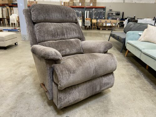 LA-Z-BOY Astor Rocking Manual Recliner in Plush Taupe Chenille