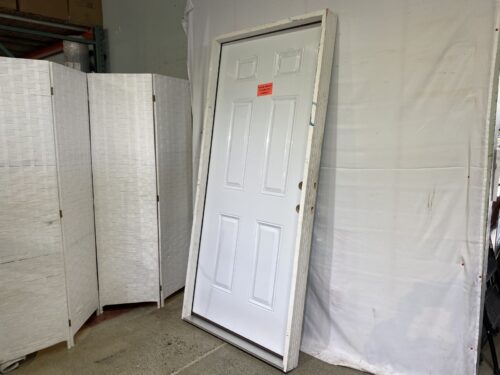NEW! White Pre-Hung 6-Panel Entry Door