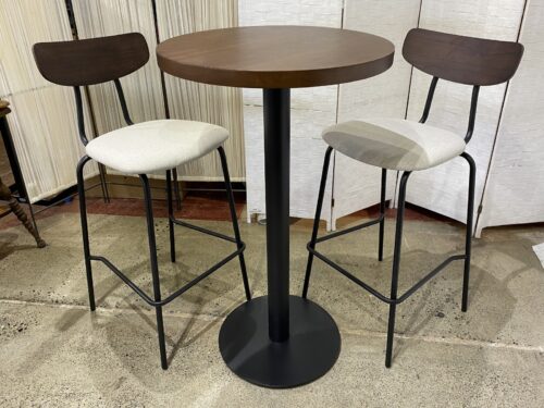 Walnut Bar Table with 2 Matching Stools (Auburn Store)