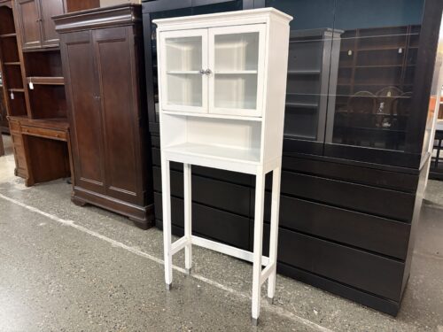 White 2-Door Wall Cabinet/ Toilet Topper